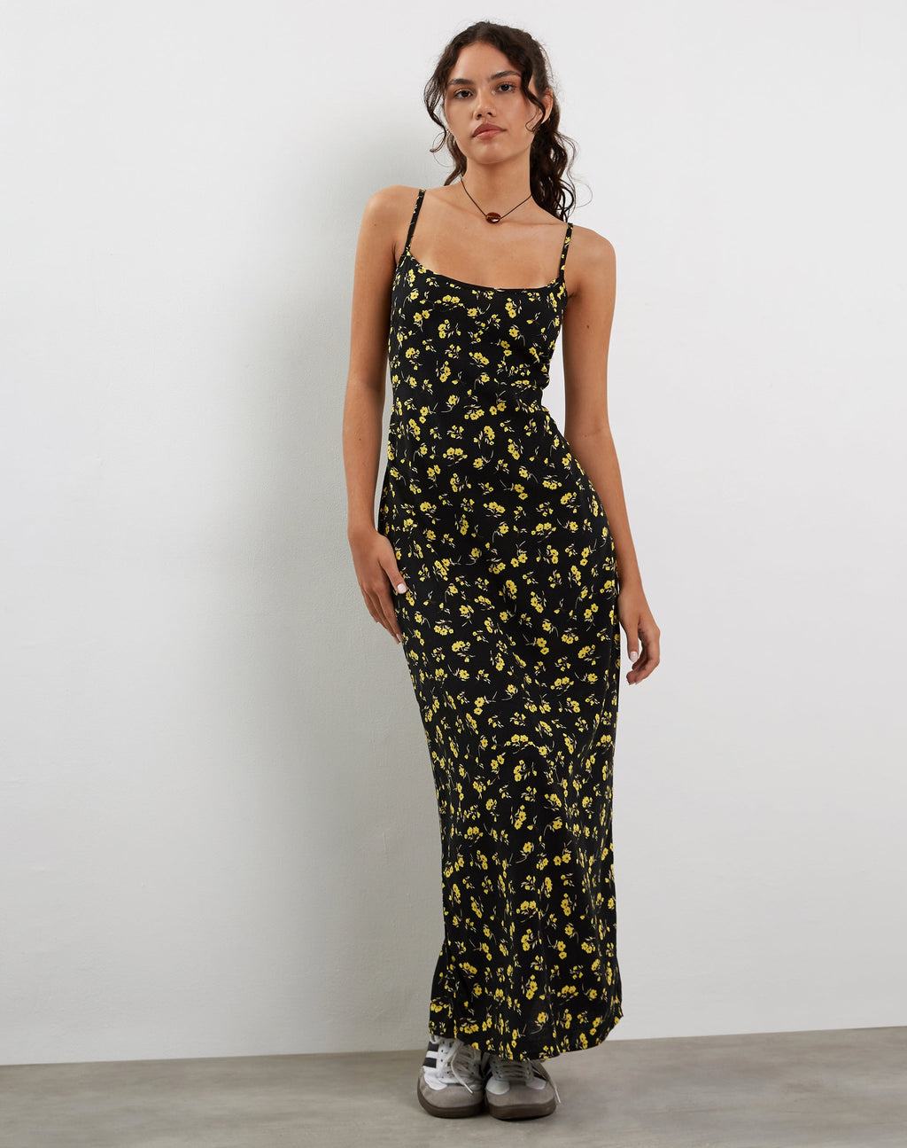 Kafka Maxikleid in Butterblume Schwarz und Gelb