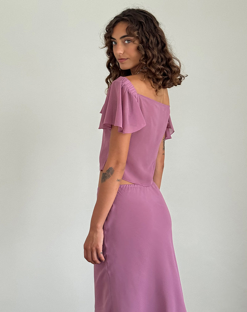 Samsiar Oberteil aus Chiffon in Mauve