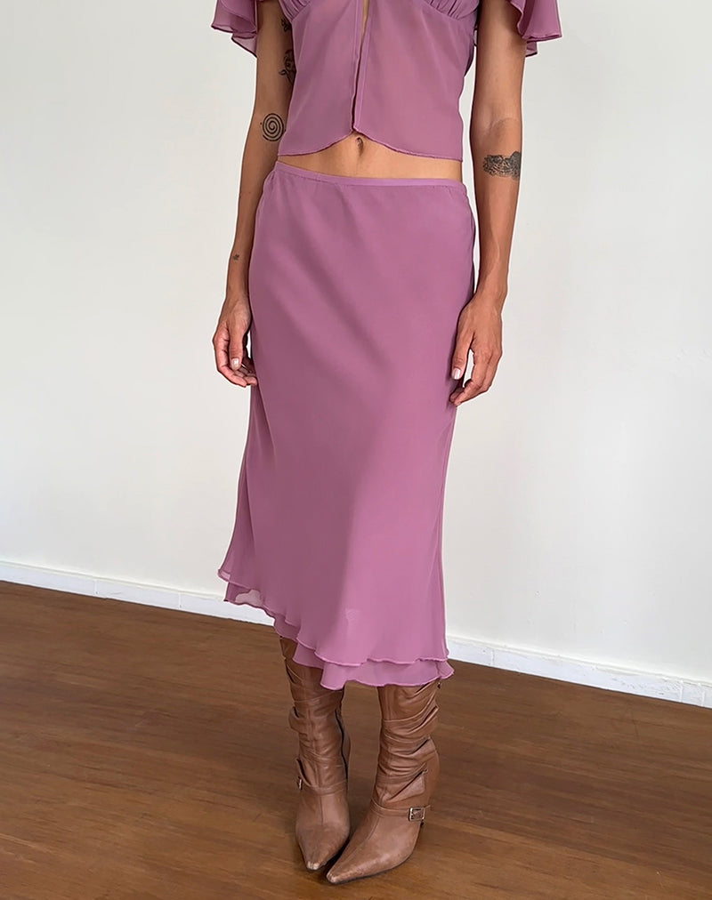 Bild von Suharni Midirock aus Chiffon in Mauve