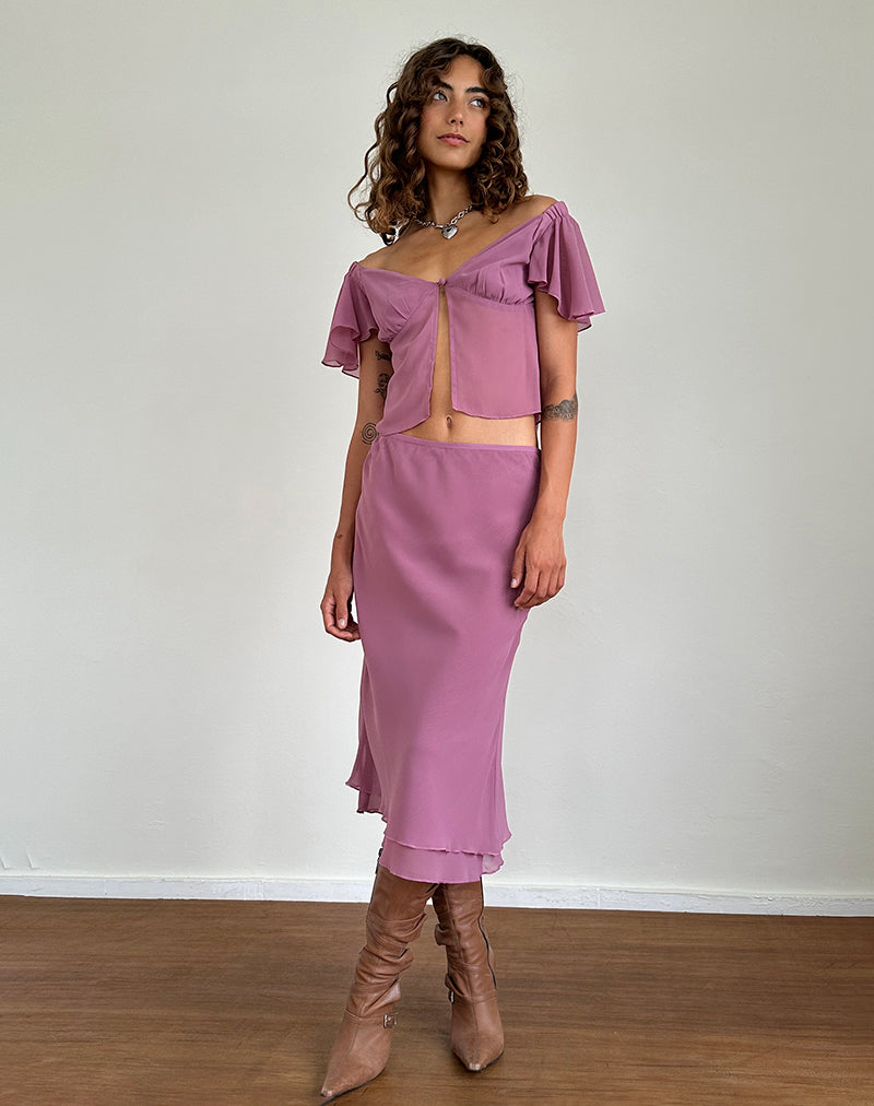 Bild von Suharni Midirock aus Chiffon in Mauve