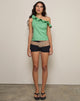 Image of Sanamu Rüschen-Top in Mini Gingham Grün