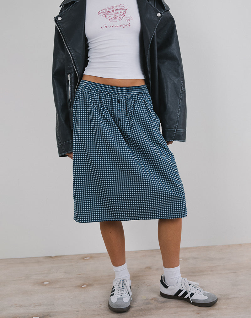 Bild von Sanjina Midirock in Mini Dunkelblau Gingham