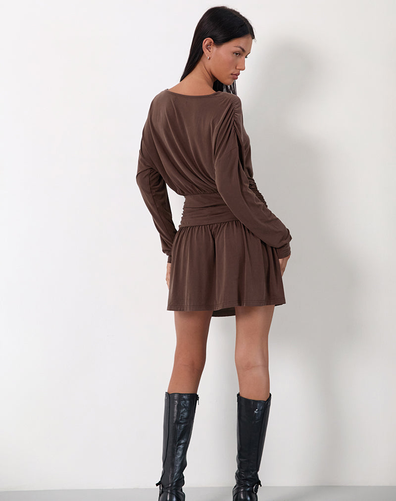 Image of Sanuli Minikleid in Bitterschokolade