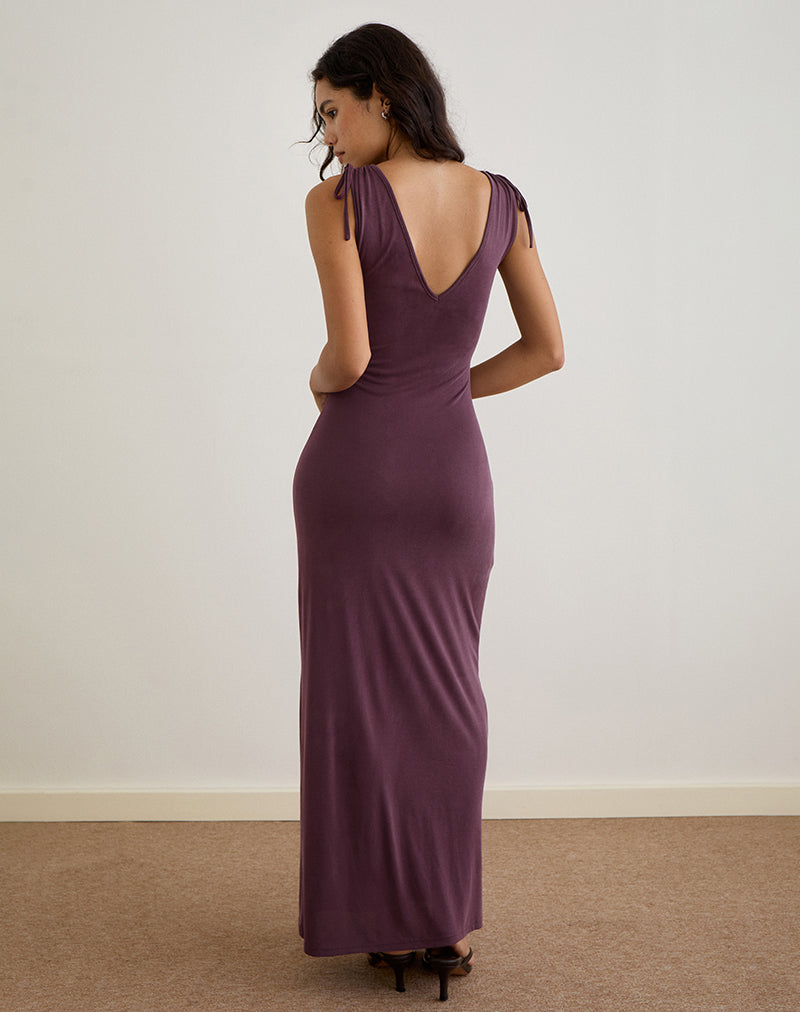 Image of Sanyu Maxikleid aus Cupro mit tiefem Violett