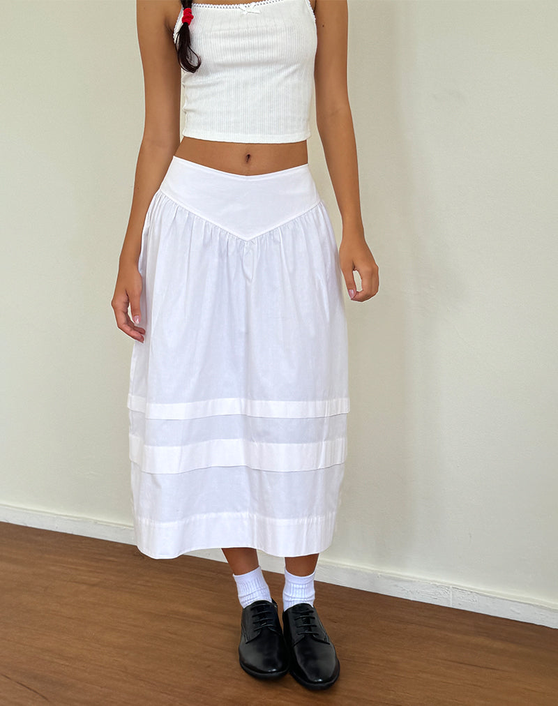 Sarayu Midirock aus Popeline Weiß
