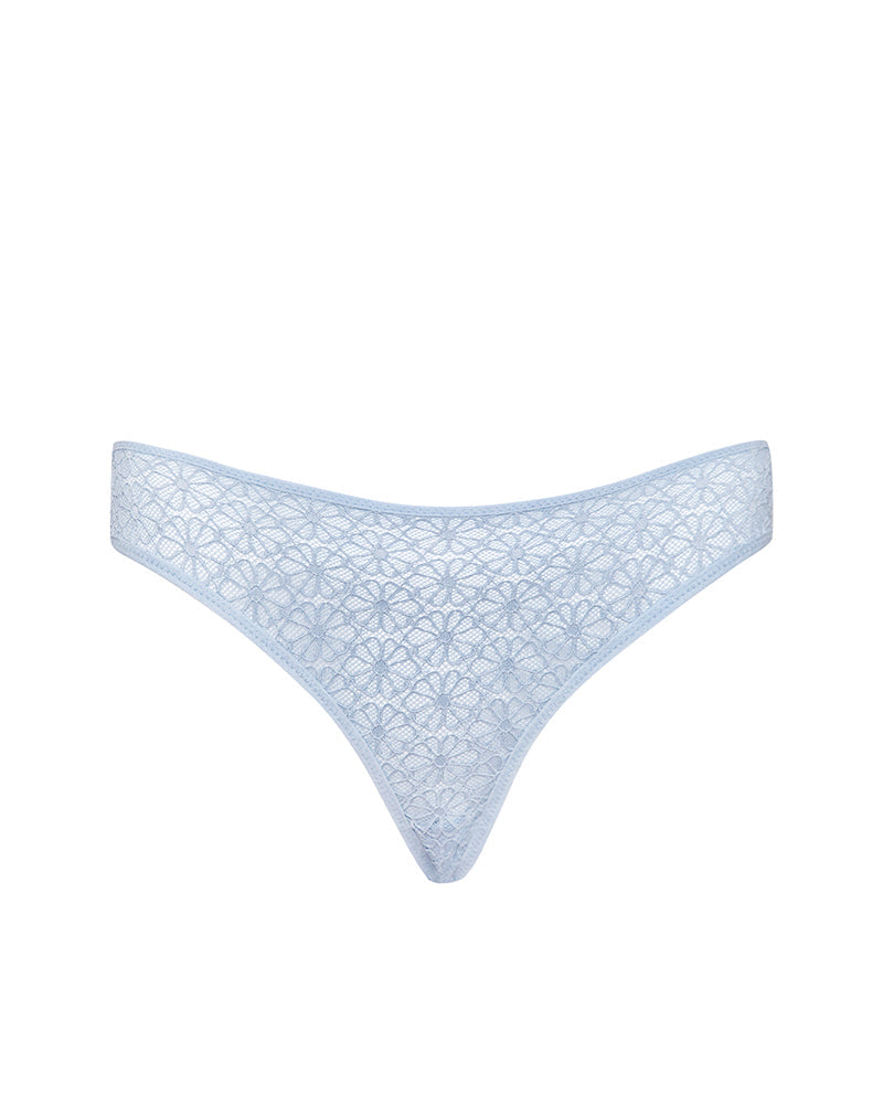 Sarpa Knicker aus geblümter Spitze Blau