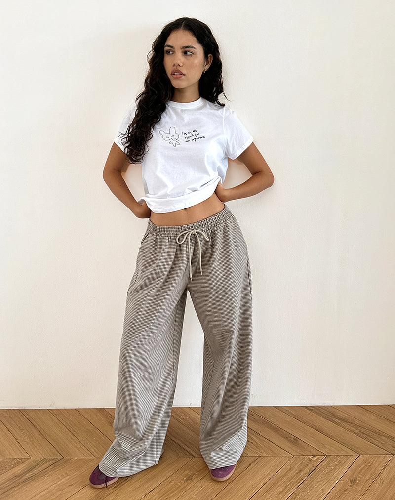 Sasari Oversized-Hose in Karo Grau