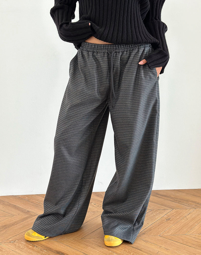 Sasari Oversize-Hose in Karo Navy