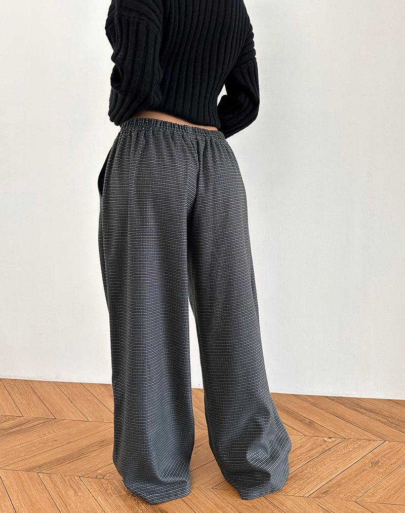 Bild von Sasari Oversize-Hose in Karo Navy