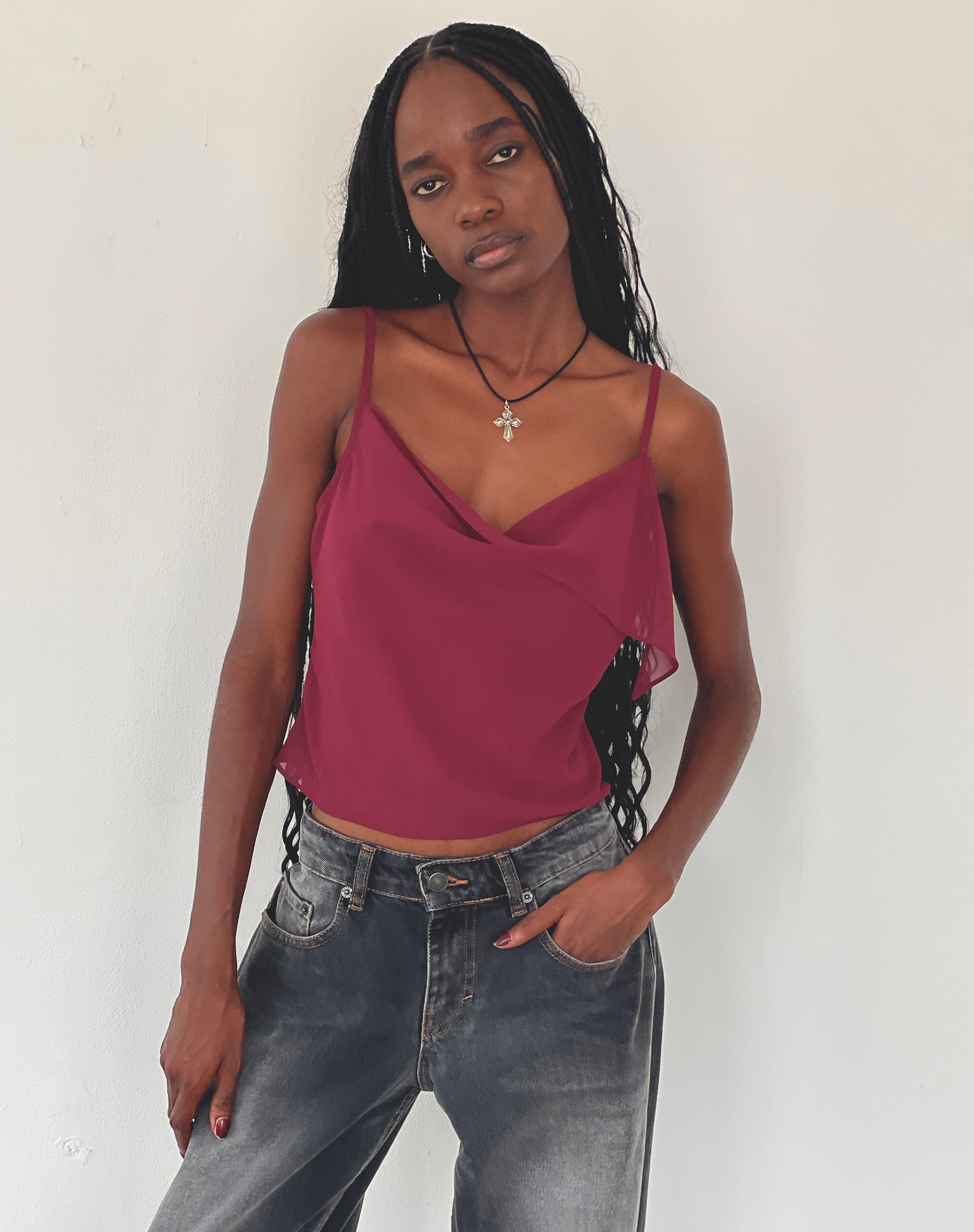 Bild von Satisha Top aus Chiffon Pflaume