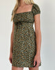 Bild von Savio Minikleid in Grunge Floral Khaki