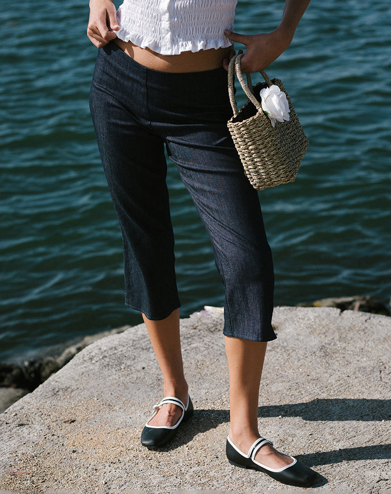 Diran Capri-Hose in Chambray Indigo