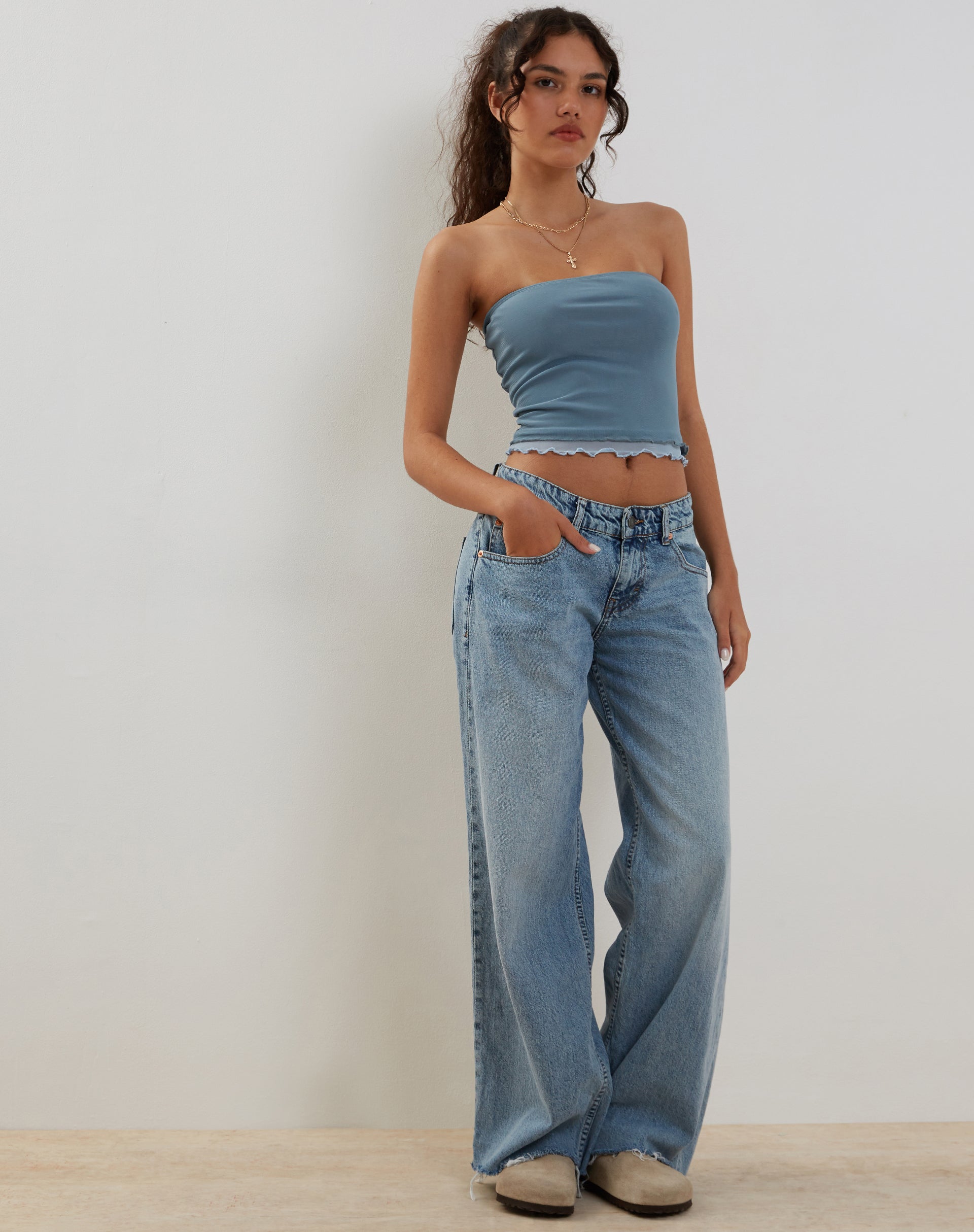 Abbildung von Seka Bandeau Top in Mesh Tonal Blue