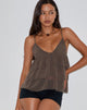 Bild von Selvina Rüschen-Cami-Top in Olive