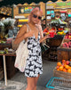 Bild von Senora Mini Dress in Vacation Schwarz und Weiß