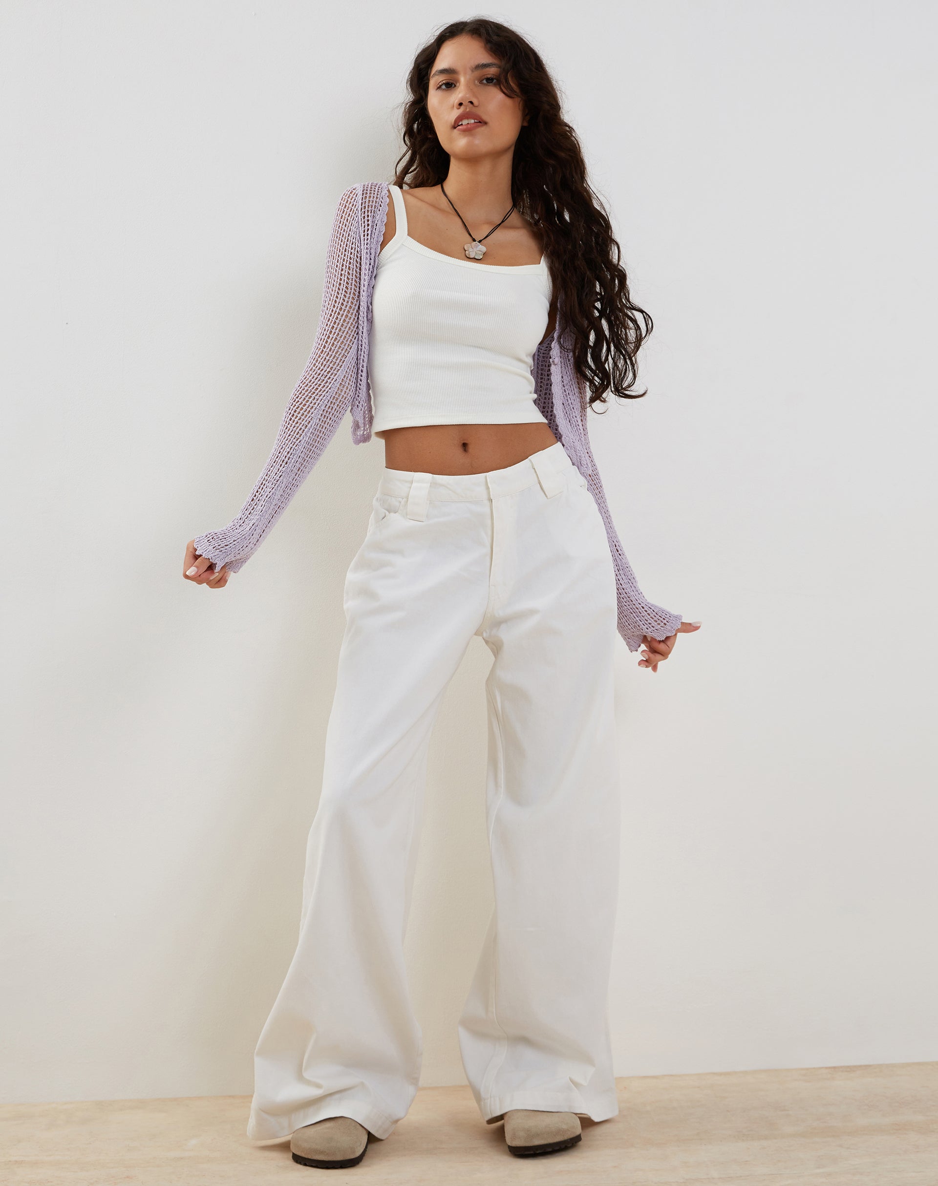 Bild von Septa Cropped Strickjacke in Flieder