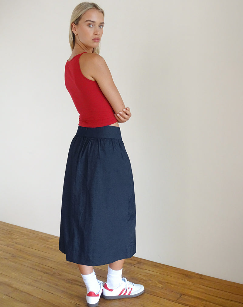 Bild von Seraya Midirock aus Denim Chambray Indigo