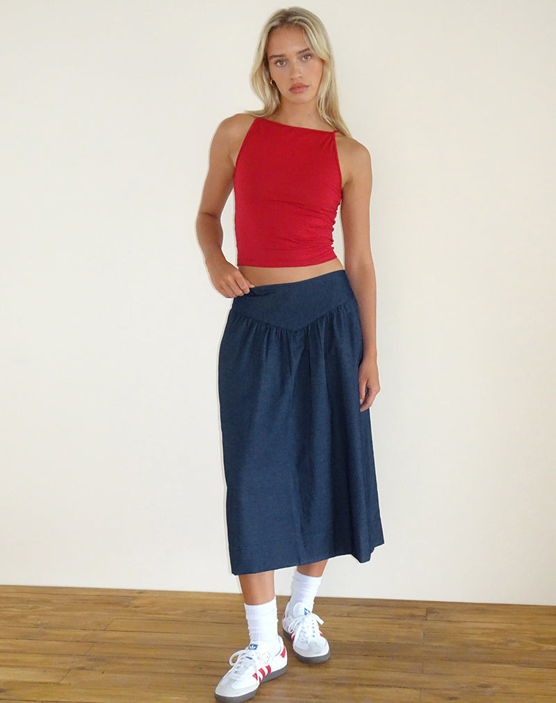 Seraya Midirock aus Denim Chambray Indigo