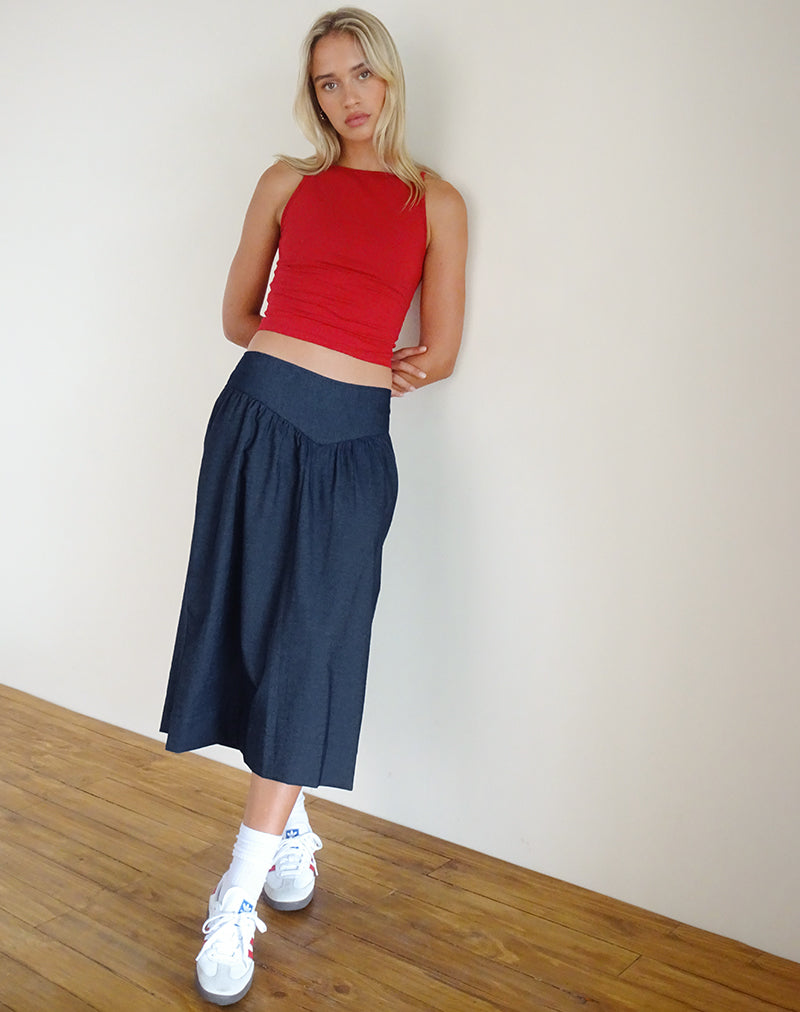 Bild von Seraya Midirock aus Denim Chambray Indigo