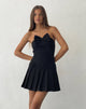 Image of Seroja Minikleid mit Schleife vorne in Schwarz Tailoring