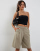 Bild von Setya Long Line Tailored Shorts in Taupe