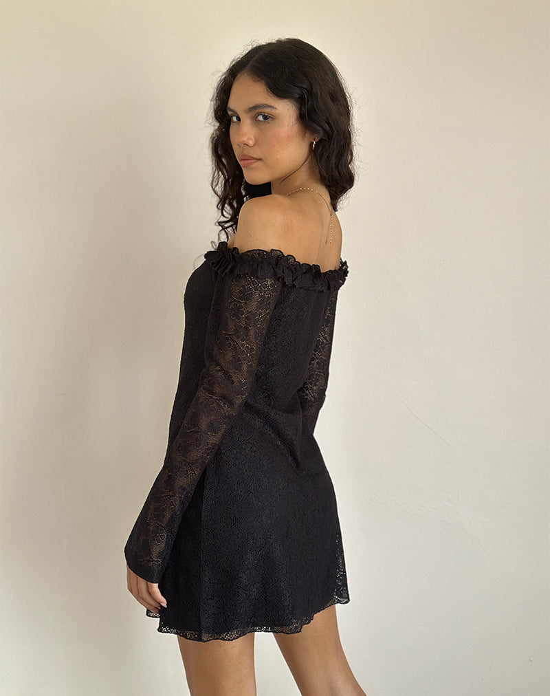 Image of Severine Bardot Minikleid Spitze Schwarz
