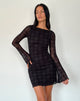Image of Sevila Langärmeliges Minikleid in Schwarz Queen of Heart Flock