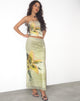 Bild von Acacia Maxirock in gelbem Lilienprint
