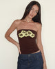 Image of Shaelo Bandeau Top in Bitterschokolade Gelb Hibiskus