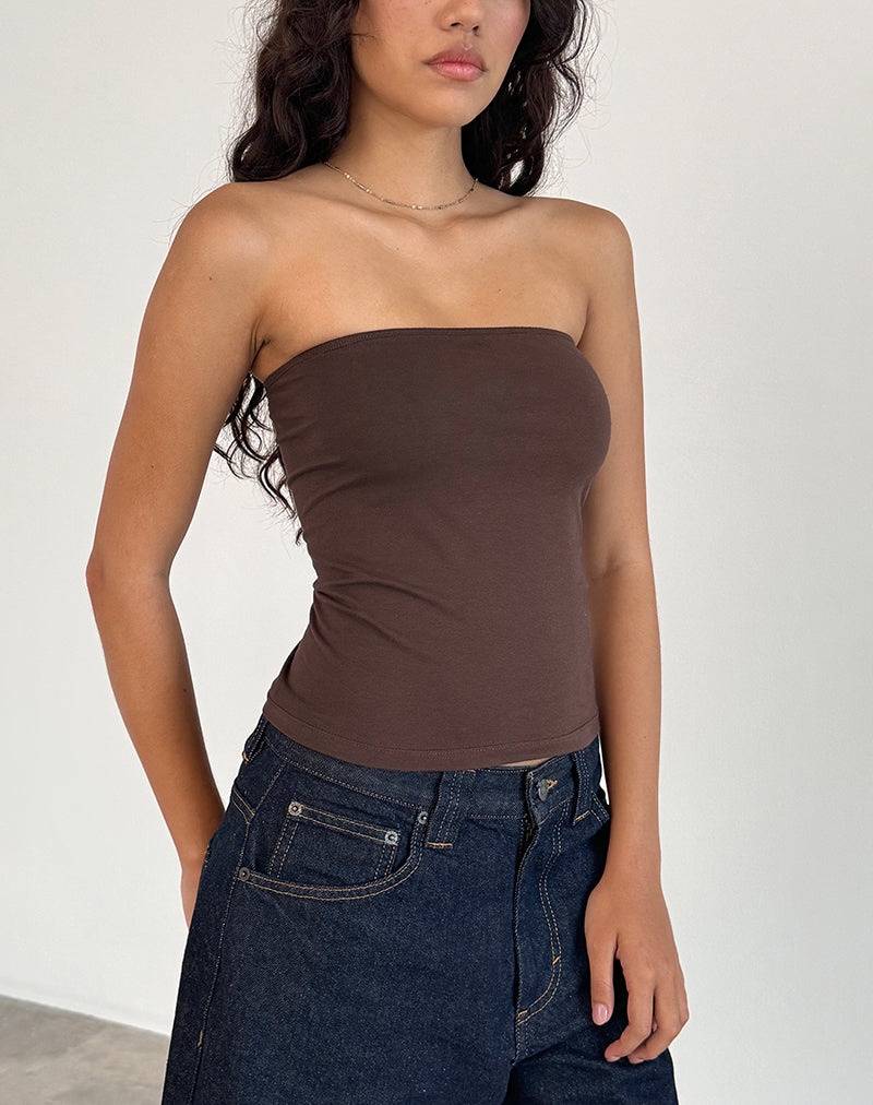 Bild von Shaelo Bandeau-Top in tiefem Mahagoni