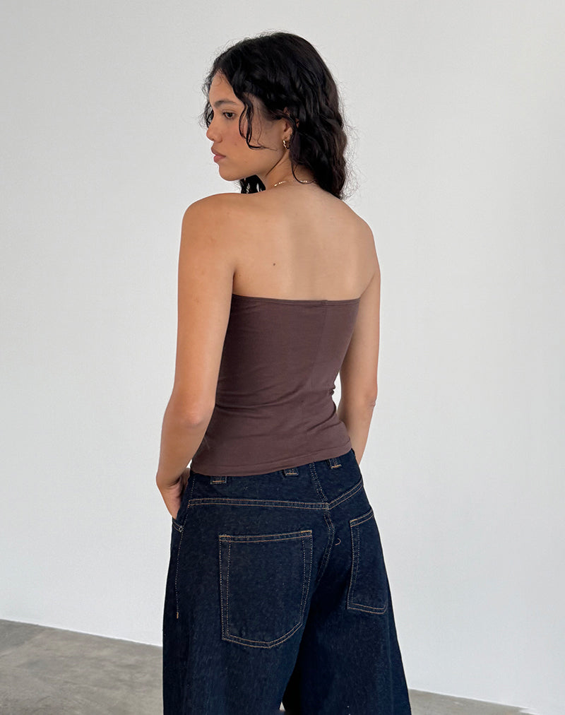 Bild von Shaelo Bandeau-Top in tiefem Mahagoni
