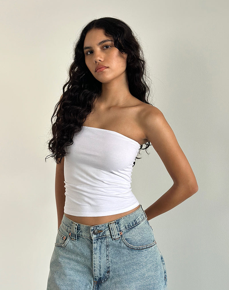 Shaelo Bandeau-Top in Weiß