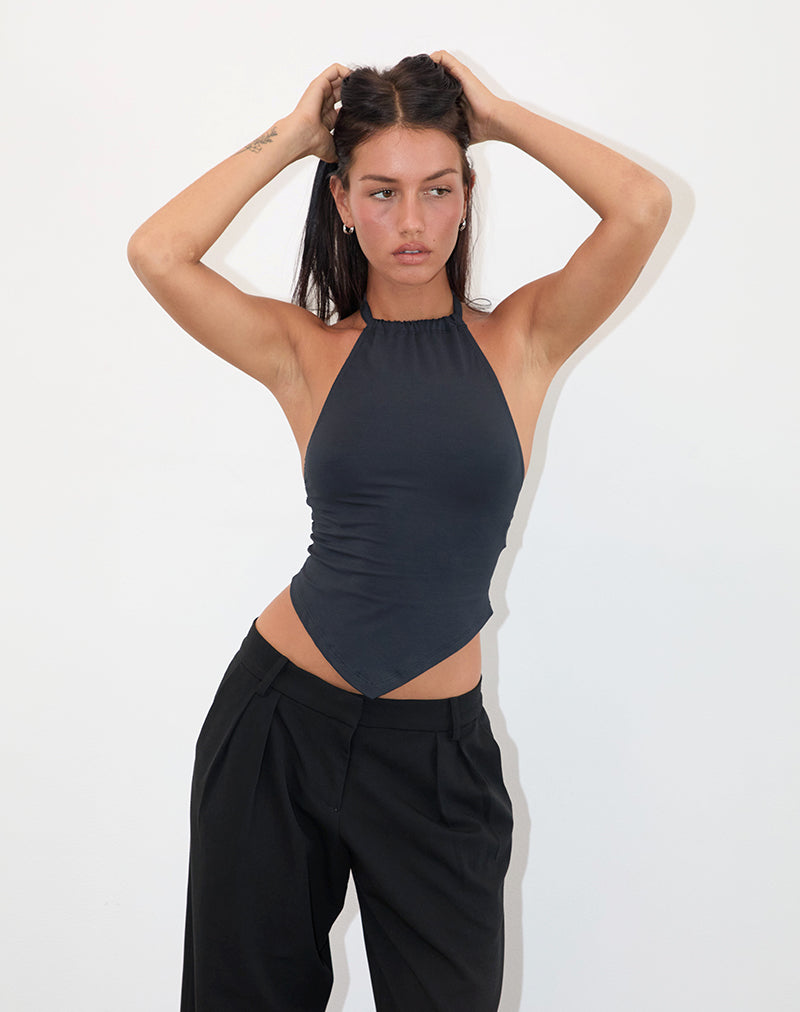 Bild von Shalas Halter Top in Jersey Ocean Storm