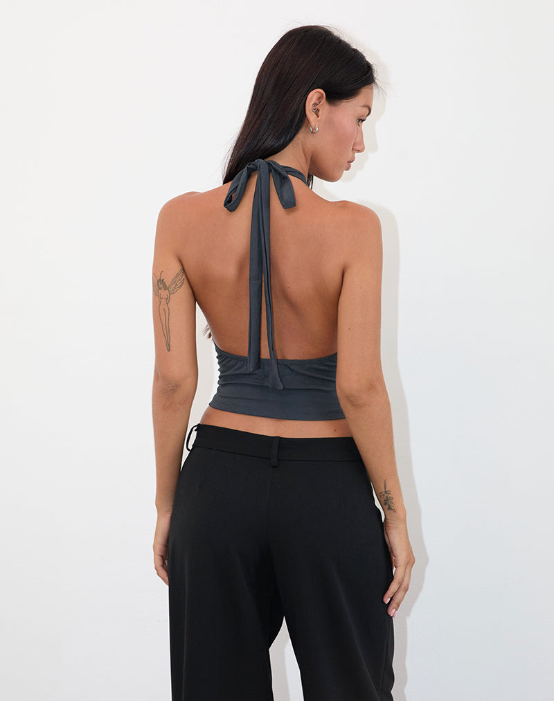 Bild von Shalas Halter Top in Jersey Ocean Storm