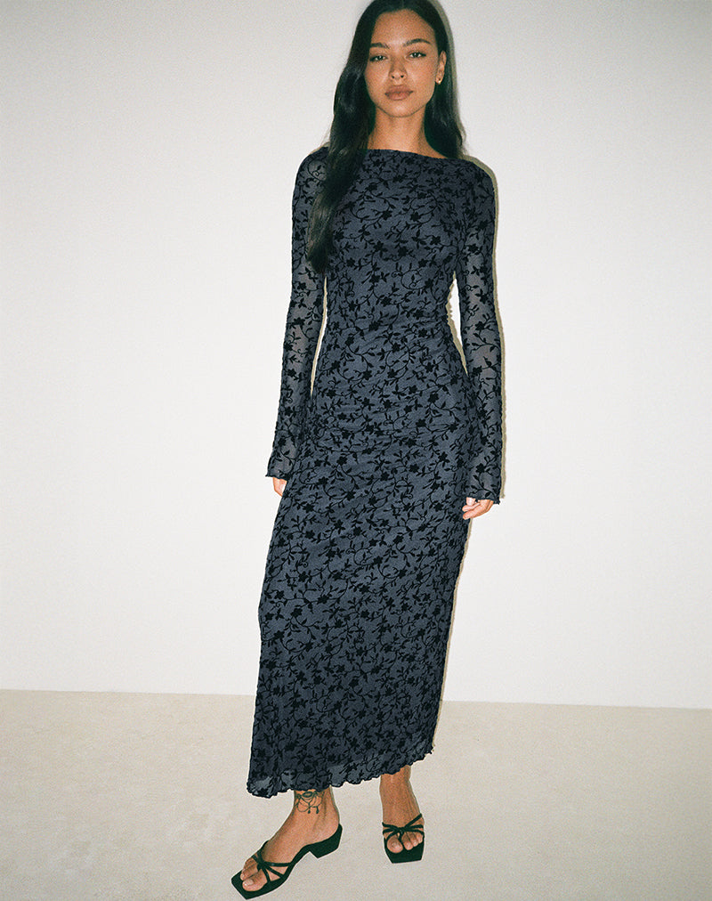 Bild von Shaleed Maxikleid in Pretty Petal Flock Navy