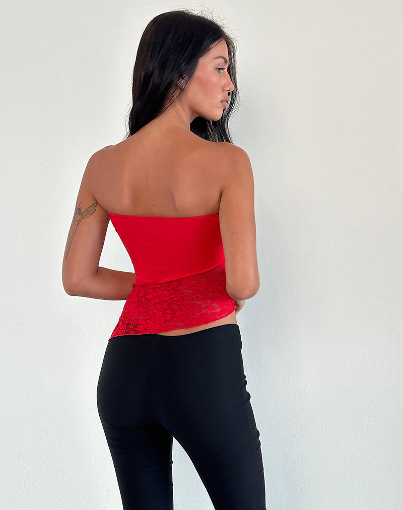Bild von Shanda Lace Tube Top in Rot