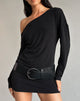 Bild von Shelisa Schlabber-Minikleid in Schwarz