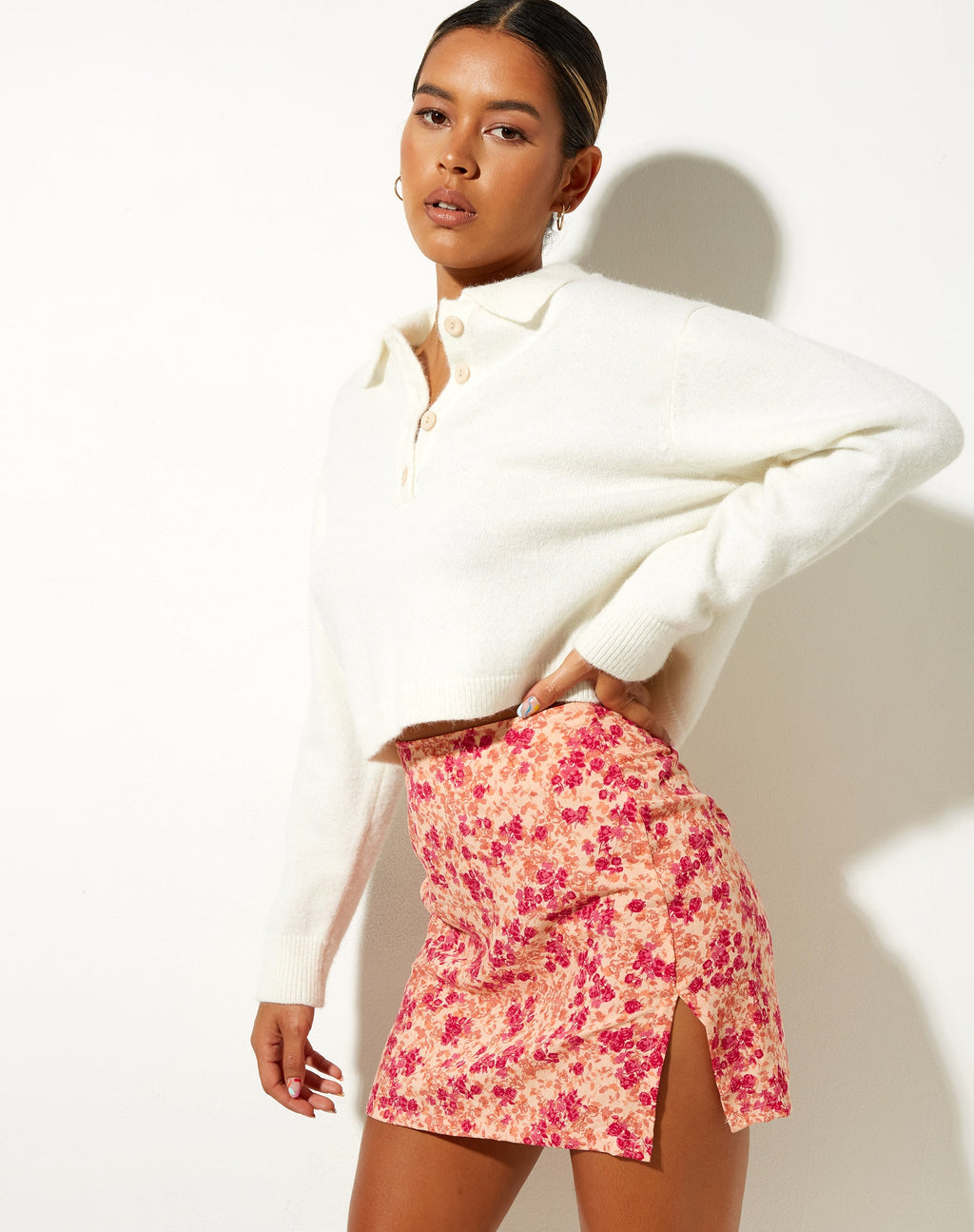 Sheny Minirock in Dunkle Wildblume Cantaloupe
