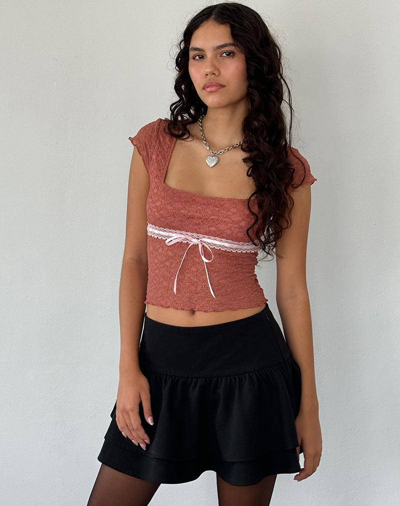 Bild von Sherine Lace Top in Withered Rose