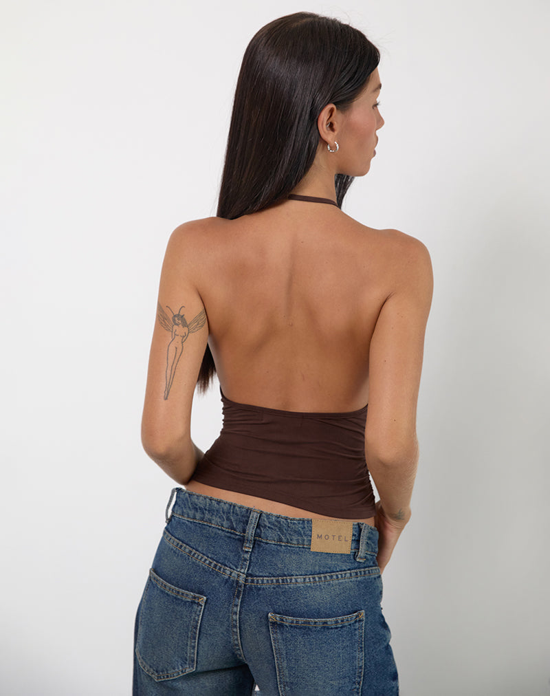 Bild von Sherlyn Halter Top In Bitter Chocolate