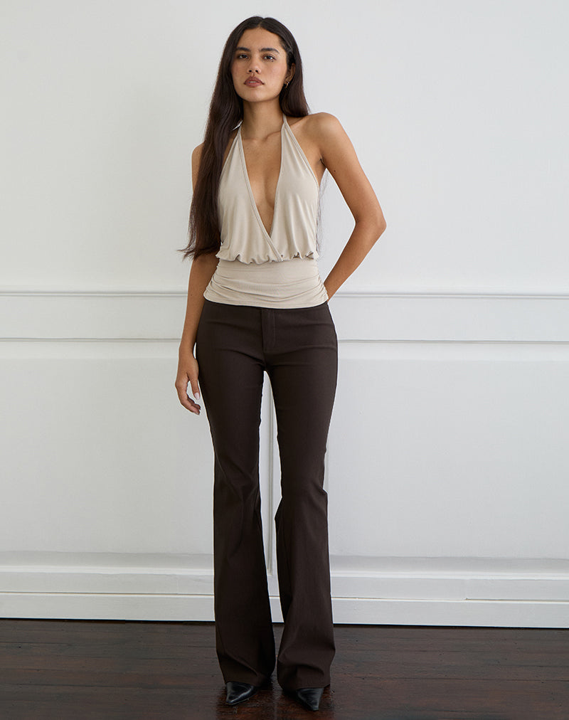 Bild von Sherlyn Halter Top in Cupro Hafermilch