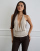 Bild von Sherlyn Halter Top in Cupro Hafermilch