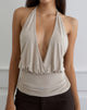 Bild von Sherlyn Halter Top in Cupro Hafermilch