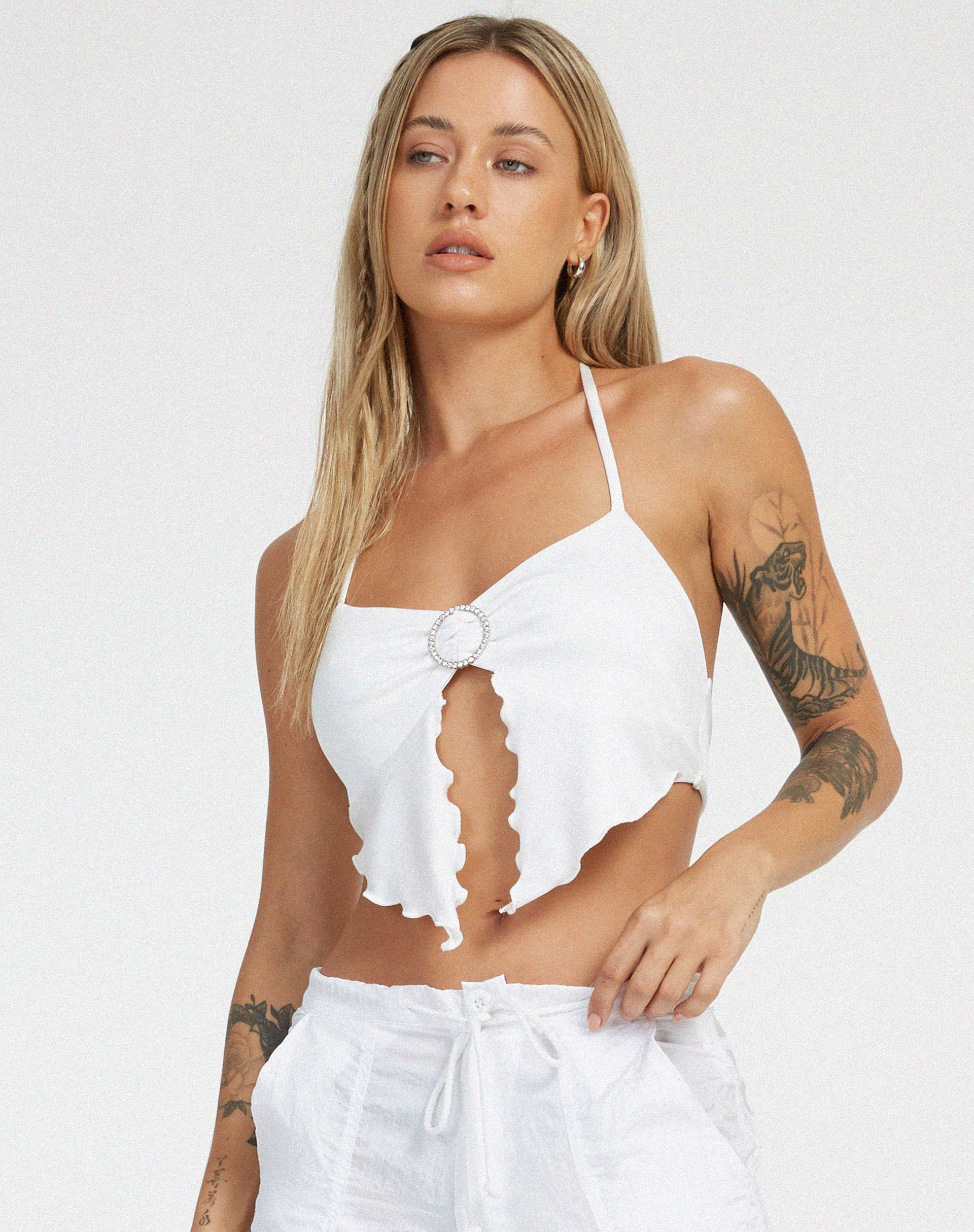 Bild von Shima Crop Top in Weiß
