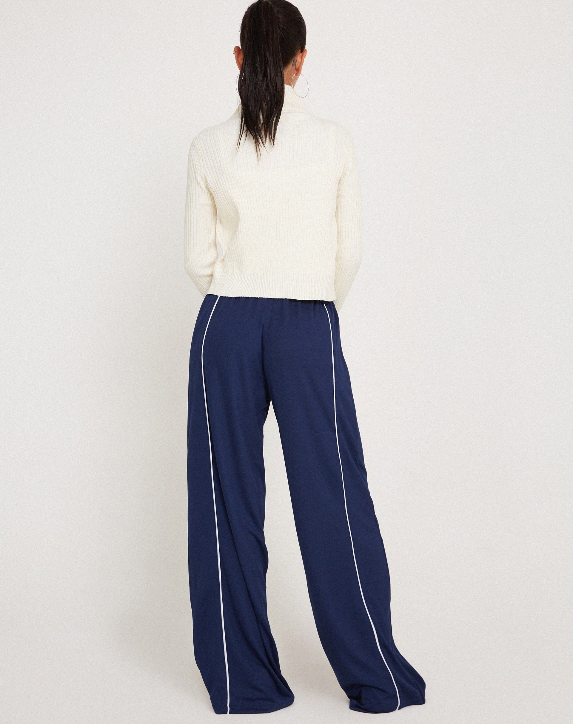 Bild von Shobi Wide Leg Jogger in Navy