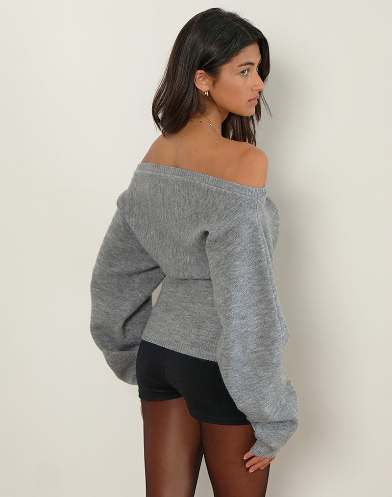 Image of Sikuna Schleifen-Pullover in Grau