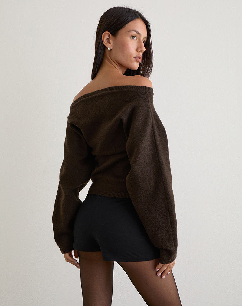 Image of Sikuna Schleifen-Pullover in Braun