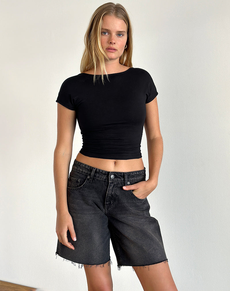 Sipang Tie Back Top in Schwarz