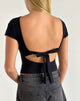 Bild von Sipang Tie Back Top in Schwarz