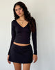 Image of Sisil Langärmeliges Top in Schwarz